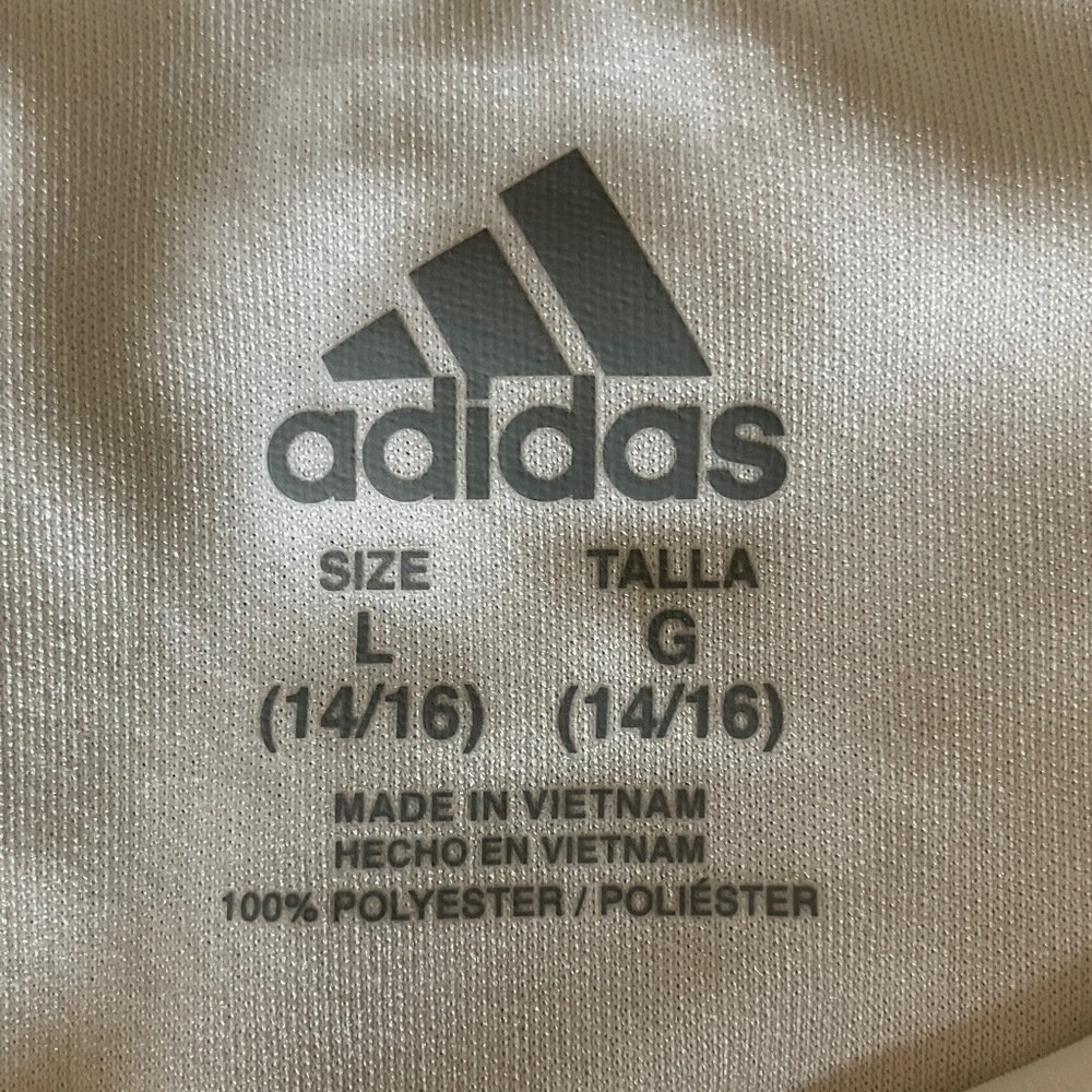 Adidas Kids White Tee with Flag Graphic - Picture 3 of 5